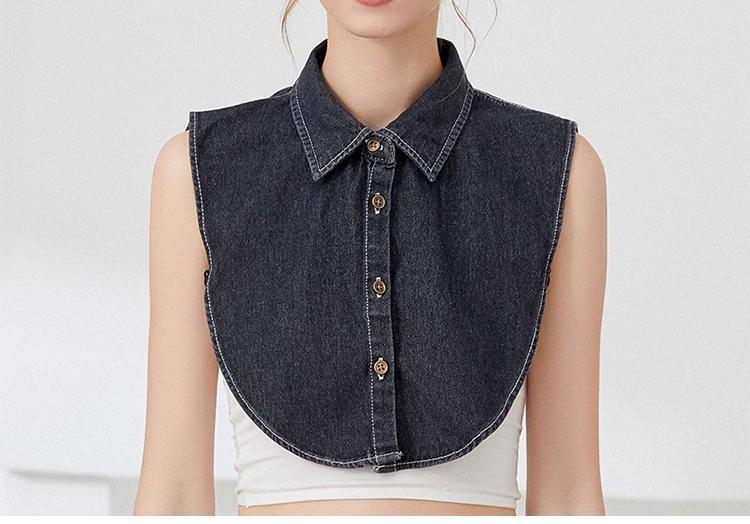 Men's and women's denim false collars are simple and versatile, making them a must-have for layering. They are suitable for various occasions such as daily life and the workplace.