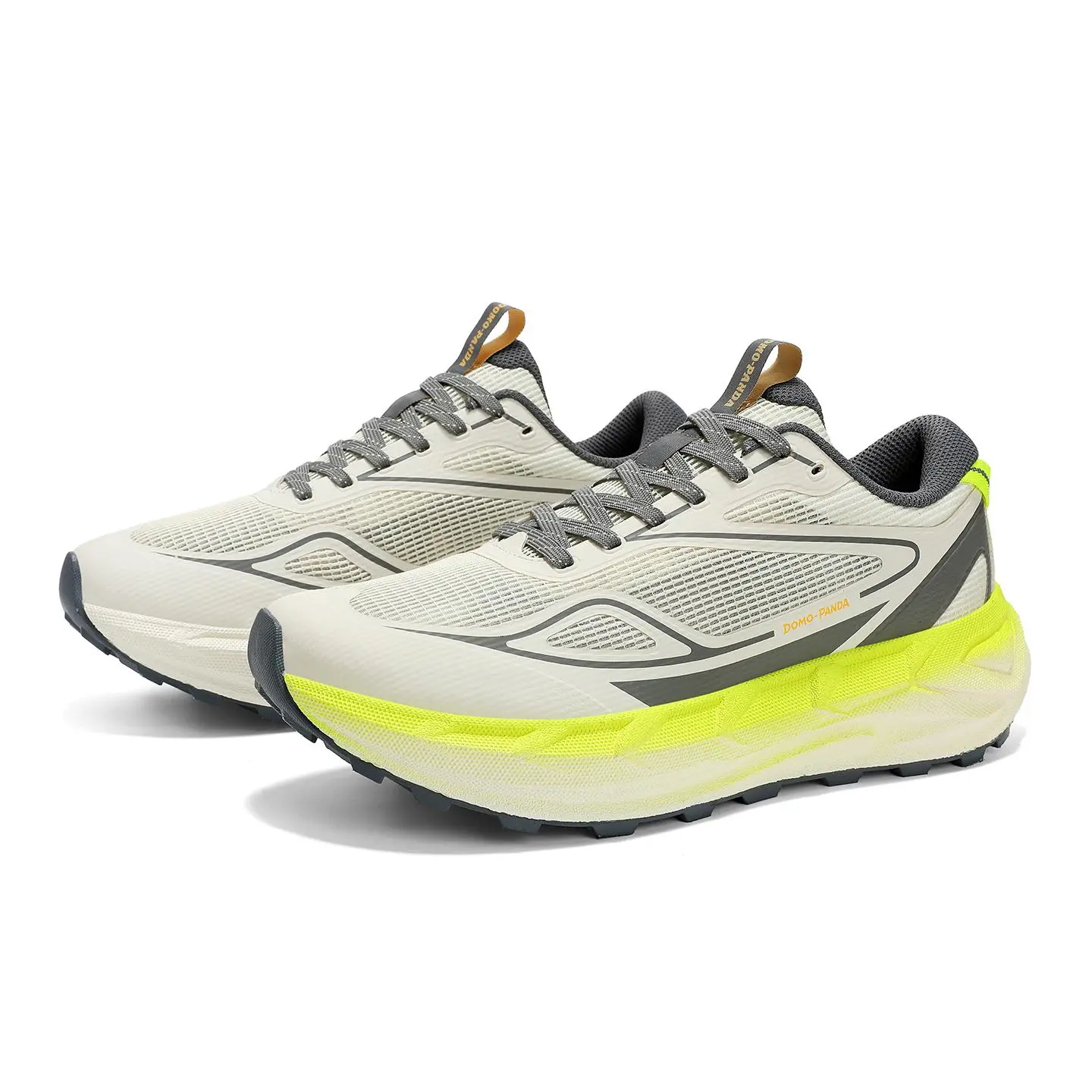 Men's All-Terrain Breathable Mesh Athletic Running Trainers - Outdoor Running Shoes with PU Leather, Shock-Absorbing Antibacterial Wide-Fit Cushioned Anti-Slip Rubber Sole, Big Size City Hiking Casual Athletic Footwear, Casual Athletic Men's Running Shoes