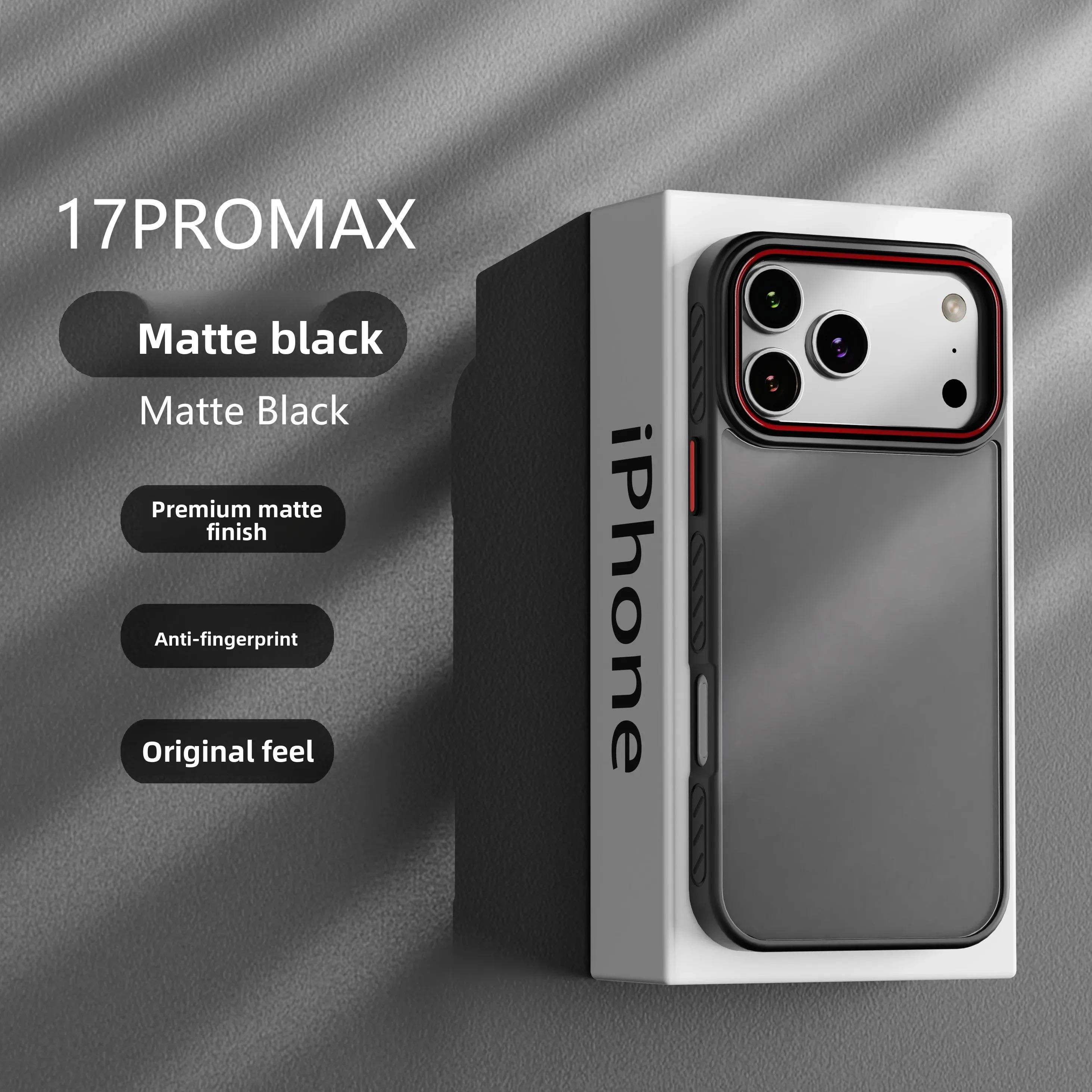 New Matte Transparent Case for IPhone  17 Air 17 16E 16 15 14 13 12 11 Pro Max Lens Protection Shockproof Coque for IPhone 16 Pro Max Cover