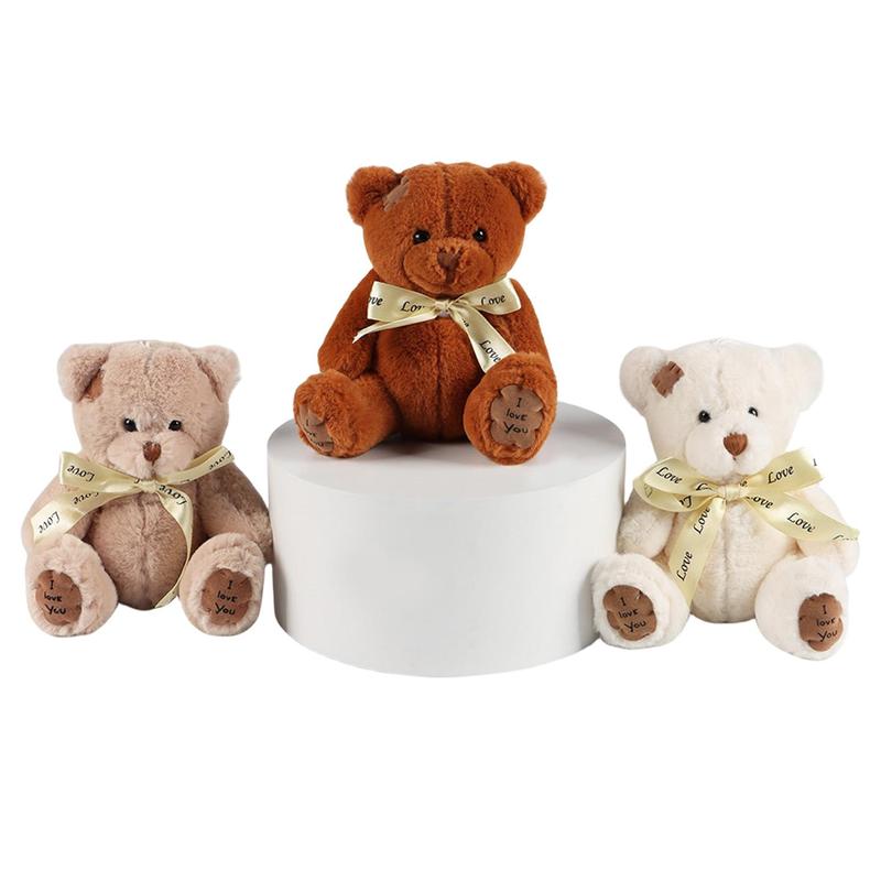 17cm/6.69in Teddy Bear Plush Toys Cute Bow Tie Bear Stuffed Animal Toys Available in Three Colours For Birthday Teddybear