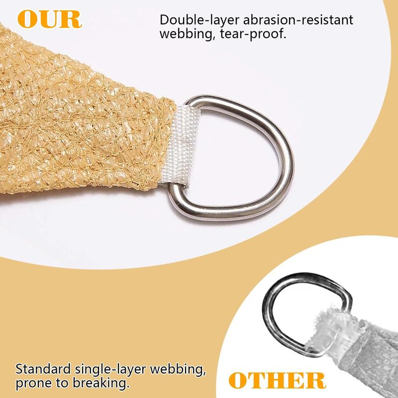 12'x12'x12' Sun Shade Sail Triangle Outdoor UV Block Canopy Sunshade Cover for Backyard Porch Pergola Deck Garden Patio, Turquoise