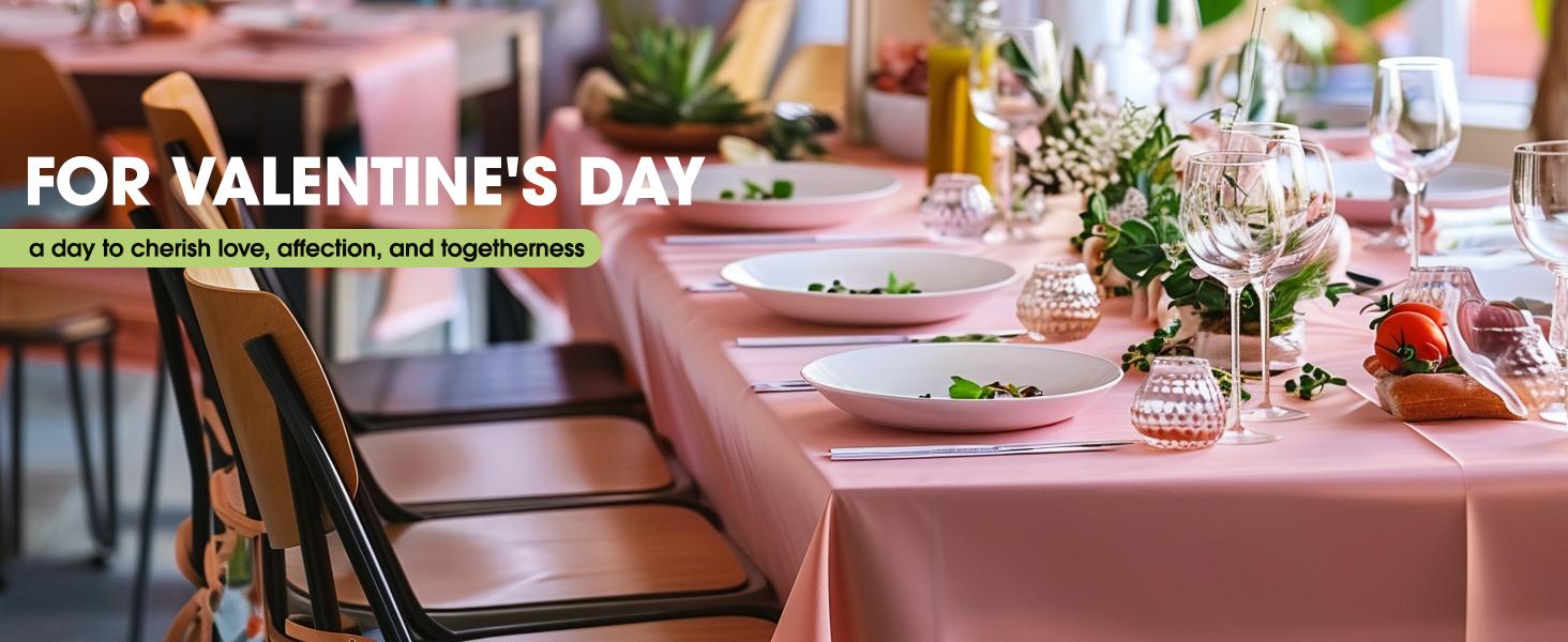 Plastic tablecloth, 54 x 108inch disposable tablecloth, suitable for parties, picnics and weddings, rectangular, white