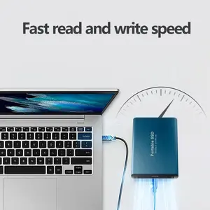 Silent External SSD Drive, Large Capacity Portable Storage, USB 3.1 Type-C Fast Transfer Disk for Computer and Mac, 1TB 2TB 4TB Available