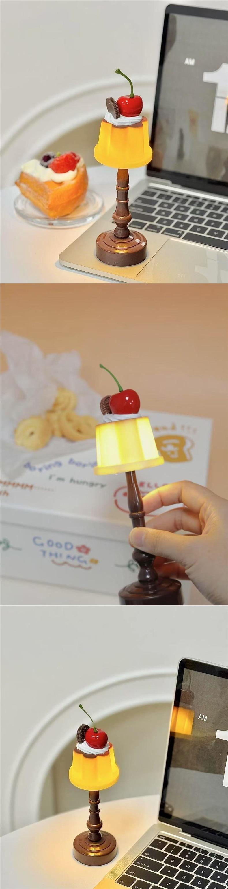 "Pudding" Night Light: Cute & Stylish Bedside/Desktop Sleep Accent - A Charming Gift for Girls and Ambient Lighting