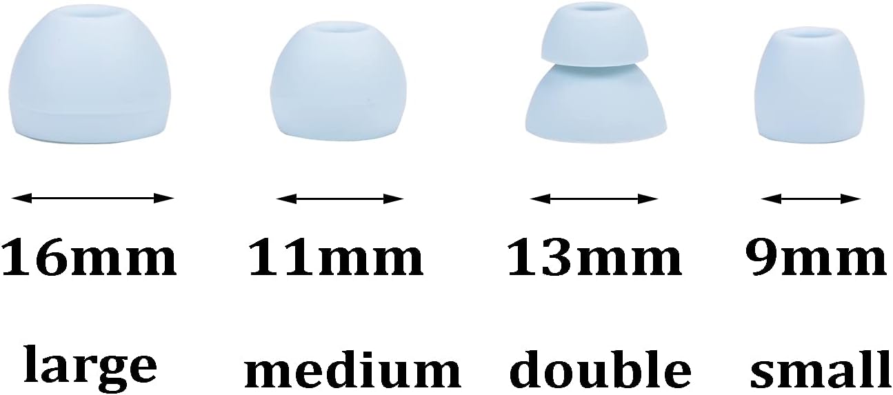 Replacement Eartips  Earbuds Buds Set for Powerbeats Pro   Earphone Headphones,4 Pair (Blue)