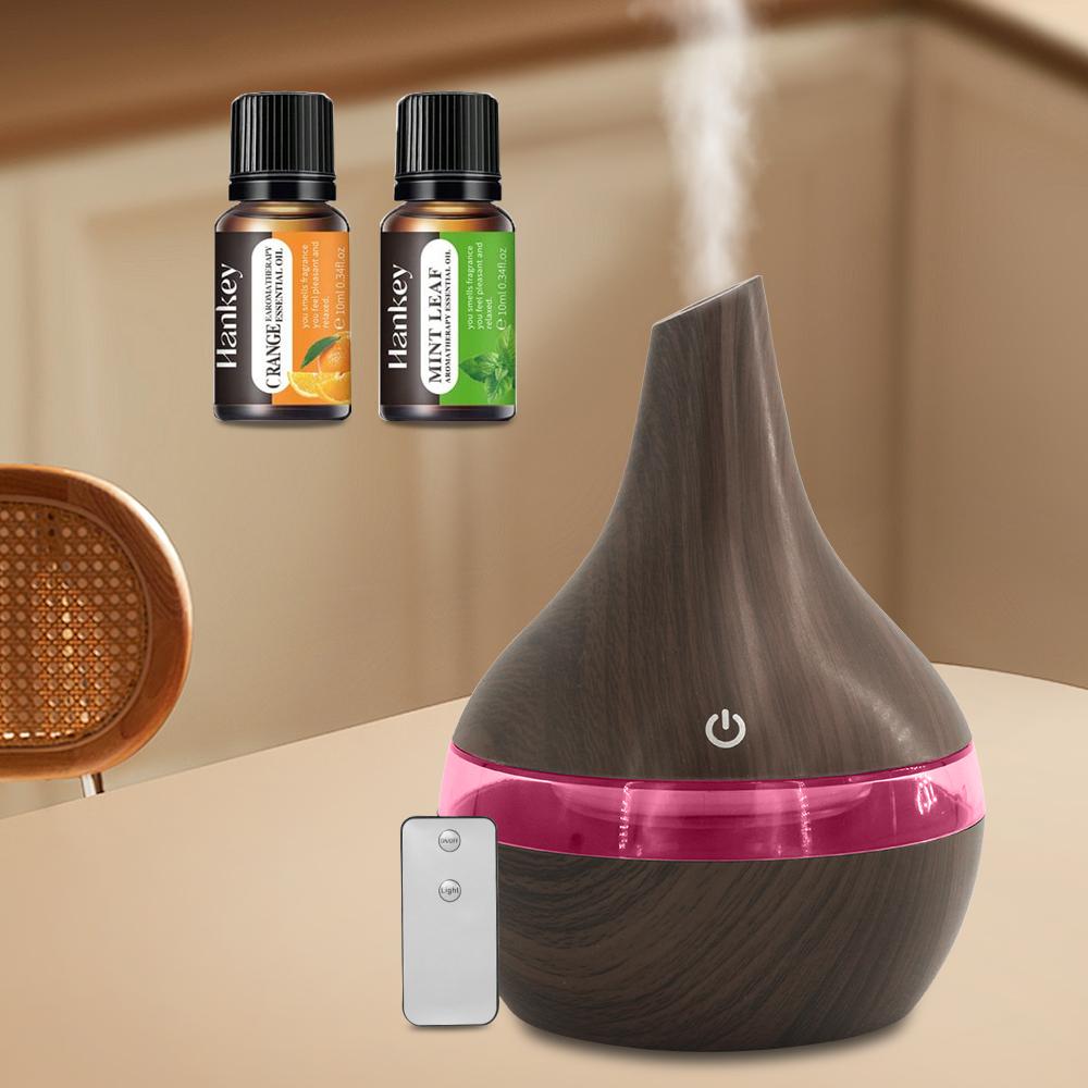 300ml Aromatherapy Essential Oil Diffuser Humidifier Ultra Quiet, USB Operated with 7 Color Changing LED Night Light Lamp, Auto Shut Off for Home Office Bedroom Yoga Meditation Room Gift