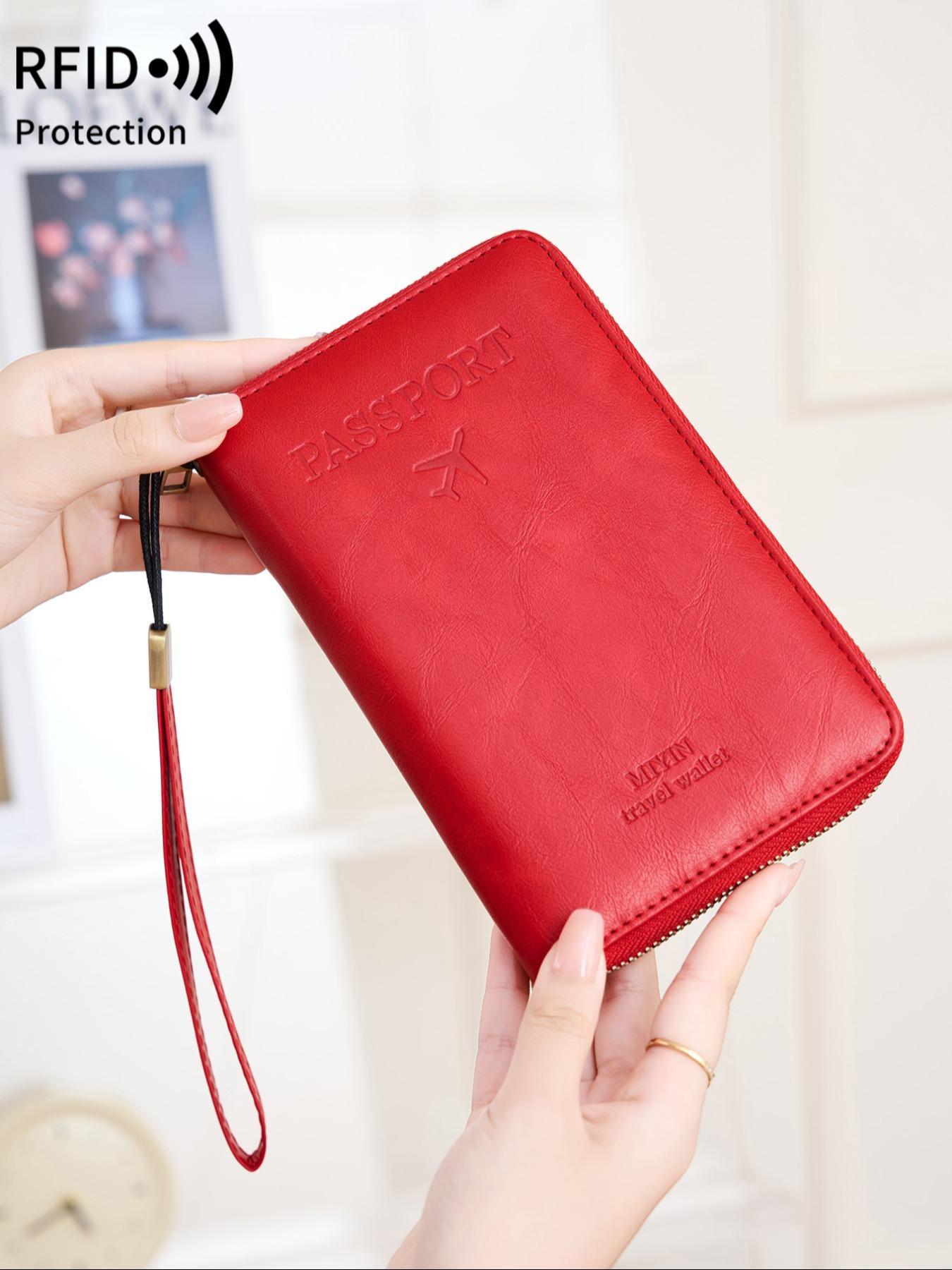 Passport Holder Covers Case, Travel Document Holder RFID Blocking Travel Wallet Passport Holder, Cute Passport Book for Women Men