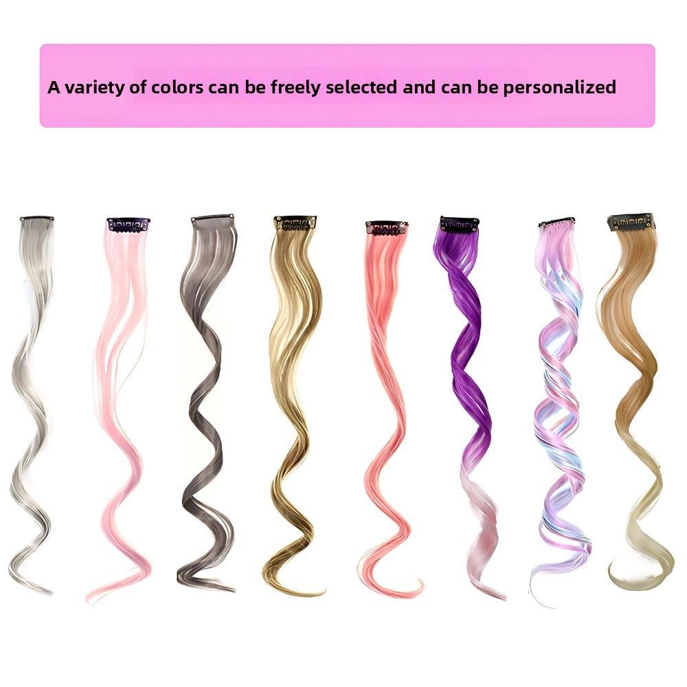 DB-One Piece Long Curly Hair Extensions for Women Ombre One-Clip Hairpiece-DB