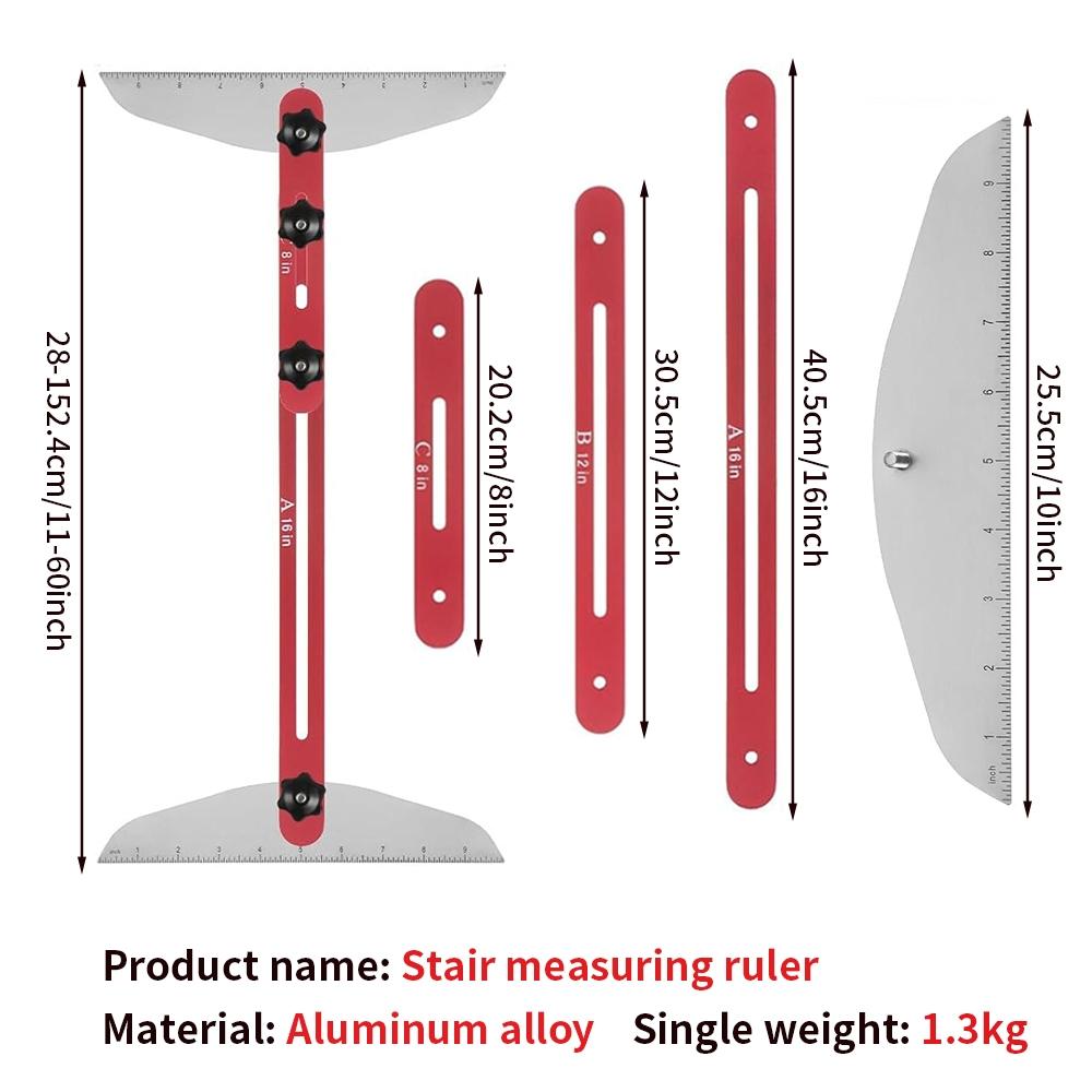 Stair Tread Template Measuring Ruler Tool, Solid Stair Tread Gauge ...