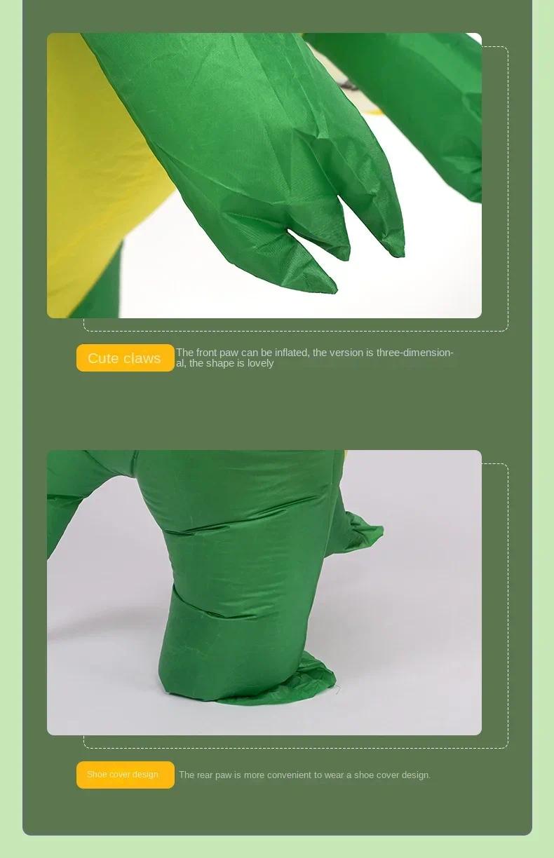 Dinosaur Inflatable Costume Riding Jumpsuit Cosplay Dino Funny Dress Costumes for Girls Boys Kids And Adult Purim Halloween