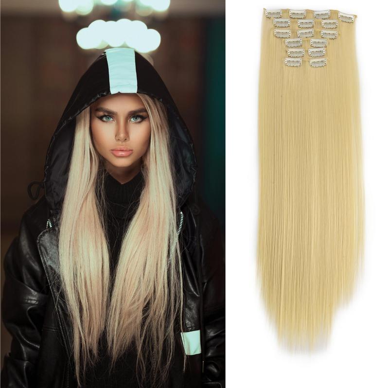 24 Inch Clip-in Hair Extensions 6pcs Long Straight Natural Look Synthetic for Women Soft Lightweight Comfortable Wear Everyday Use Youthful Style Extension Set half wig ponytails real human Short Dreadlock Curly Afro with Bangs Ice Sliky Fiber Headband az 24 Inch Clip-in Hair Extensions 6pcs Long Straight Natural Look Synthetic for Women Soft Lightweight Comfortable Wear Everyday Use Youthful Style Extension Set half wig ponytails real human Short Dreadlock Curly Afro with Bangs Ice Sliky Fiber Headband az