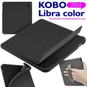 2024 KOBO Libra Color 7 Inch eReader Smart Case  TPU Fabric Cover for Android Tablet Compatible