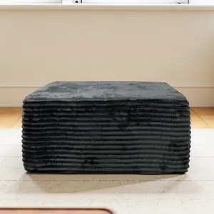 【Deals For You Days】Plush Corduroy Cloud Velvet Boneless Ottoman，This Footstool Is Suitable For Living Rooms, Bedrooms And Apartments. can serve as a coffee table and a bed-end stool，No Assembly And Is Made Of Comfortable Flannel Fabric.
