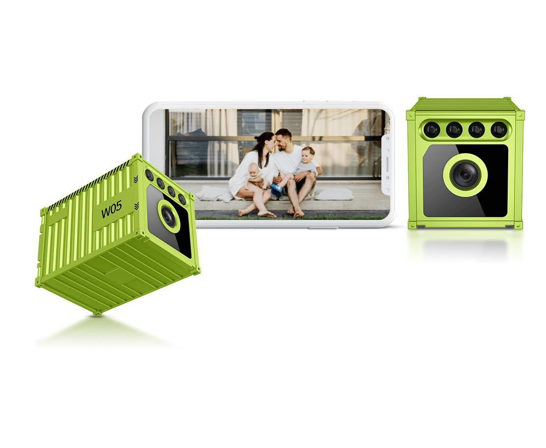 2K Dual-Band WiFi Window Camera, No-Drill Glass Mount, Clear Outdoor View, Color Night Vision, Easy Setup, Compact Indoor Camera for Home & Apartment, Smart Recording Device with 32GB Memory Card