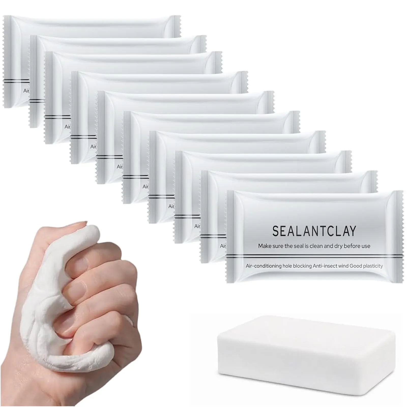 Waterproof Anti-Leak Repair Putty, 10/20 Pack Sealant Clay, Multipurpose Barrier for Small Holes, Wall Openings and Pipeline Gaps at Home