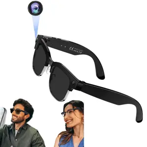 AI Assistant Glasses, Smart Glasses with 8MP Camera, with 4GB Memory Build-in(NO TF Card Need), 1080P Video Recording ,Bluetooth Call ,Music Control ,AI Real Time Translation, 3 Lenses Optional(Anti-Blue Light /Sunglasses/ Photochromic)