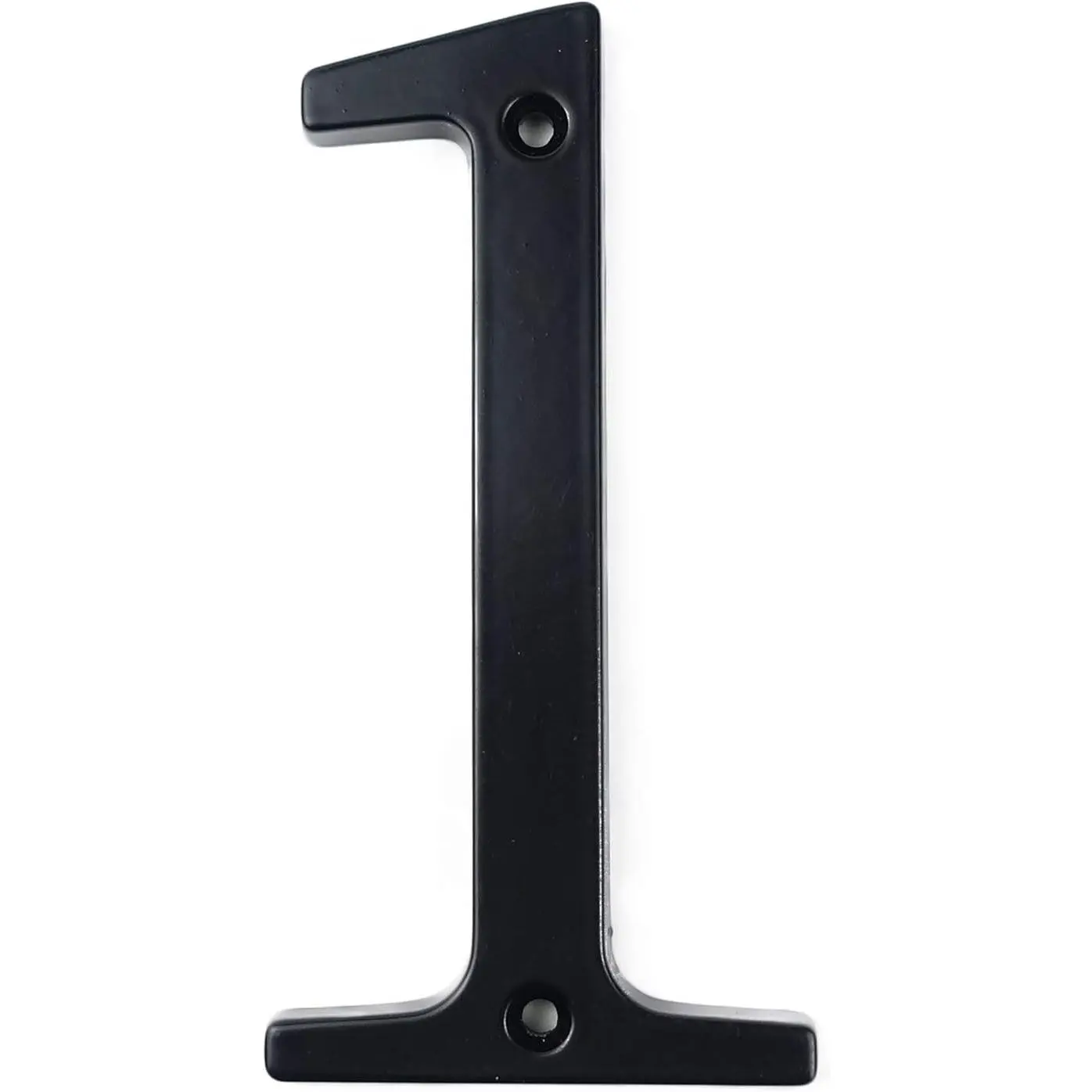 4 Inch Modern Zinc Alloy House Number Sign, Door Numbers Signage Plaque for Street Home Address, 1 Numeral, Black