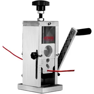 VEVOR Hand-Operated Wire Stripper, 0.06''-1.5'' Cable Removal Tool, Drill Attachment Option, Clear Depth Gauge, Lightweight Aluminum Build for Efficient Copper Scrap Processing