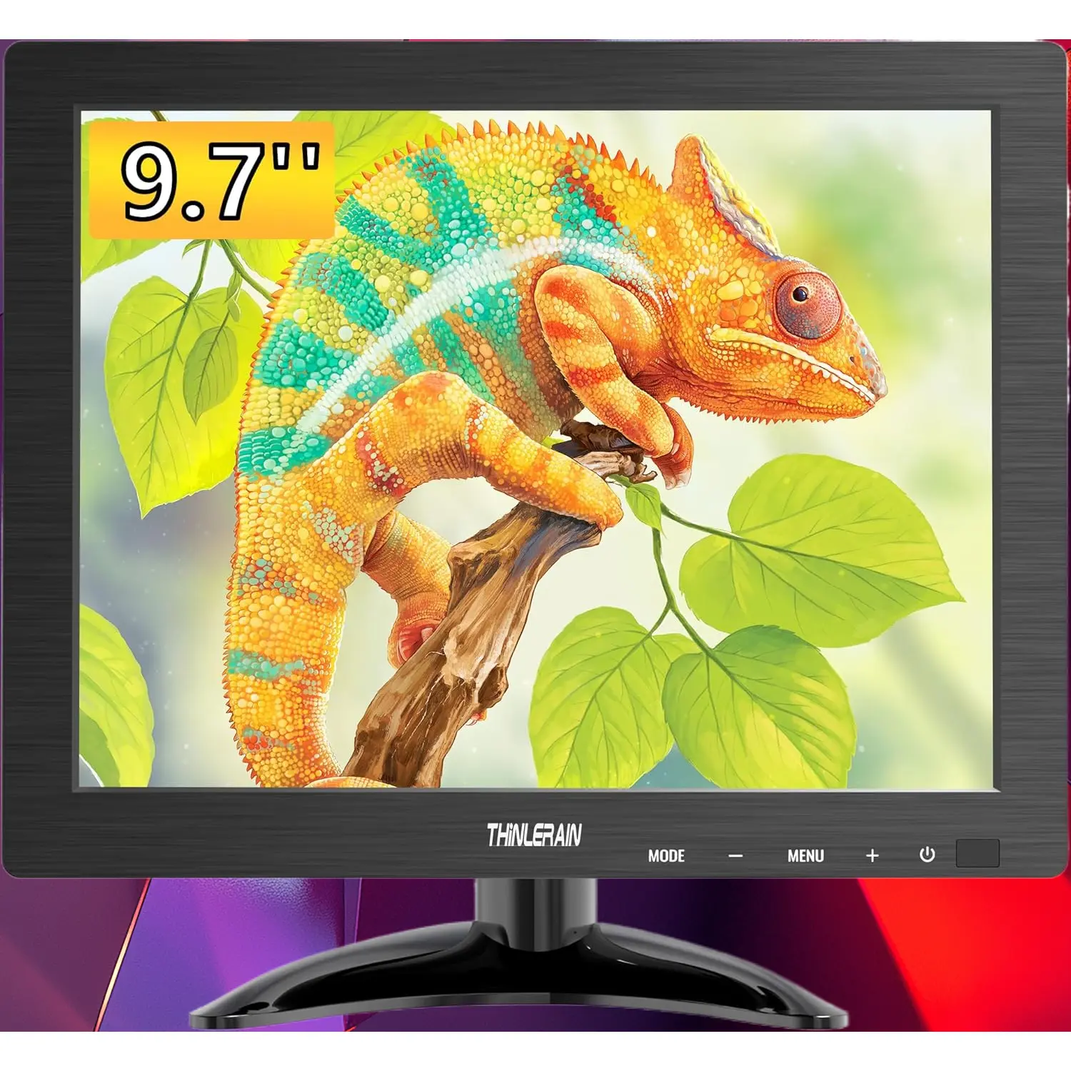 13.3-Inch Lightweight TFT LCD Portable Mini LED Panel Monitor, Plastic Housing, 1366x768 Resolution, Multi-Input Ports (HDMI,VGA,AV,BNC,USB), Integrated Stand, Built-In Speakers, VESA 75x75mm Back Panel, Remote Control for PC, Raspberry Pi