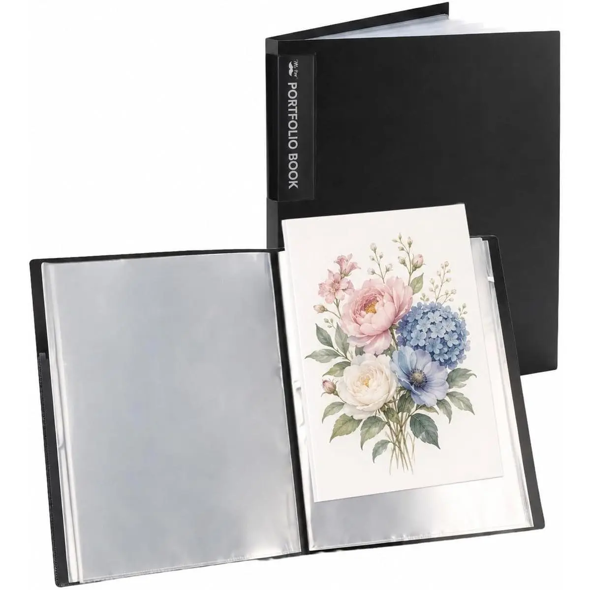 - Art Portfolio Folder, 12.7"x9.25" Inner Sheet Size, 40 Pocket | Large Display Folder with Clear Sheet Protectors for Artwork,  Sheets, Documents, Presentations & Organization