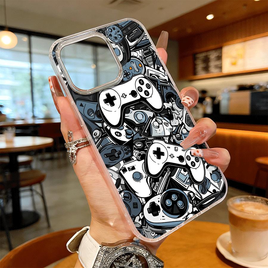 Gaming Controller Pattern Magnetic MagSafe Snap Case for iPhone 17/16 Pro Max 15 Pro 14 13 12 Mini 11 XR XS Plus SE Shockproof Slim Protective Cover