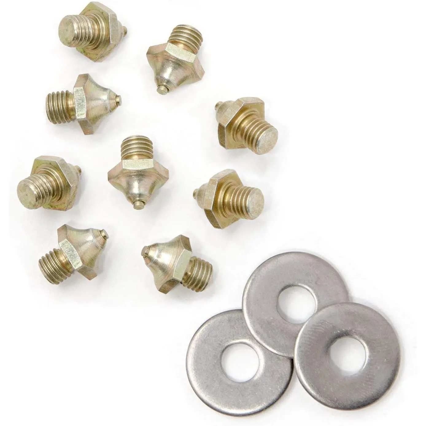 Triple Threat Threaded Carbide Spikes with Washers - 7 mm - 40 Pack