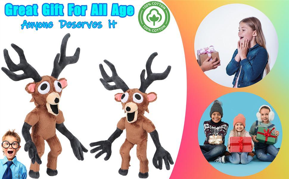 99 Nights in The Forest Deer Plush – Soft Stuffed Animal Game Peripheral, Birthday Xmas Halloween Gift for Kids & Adults, Cuddly Decor for Fans