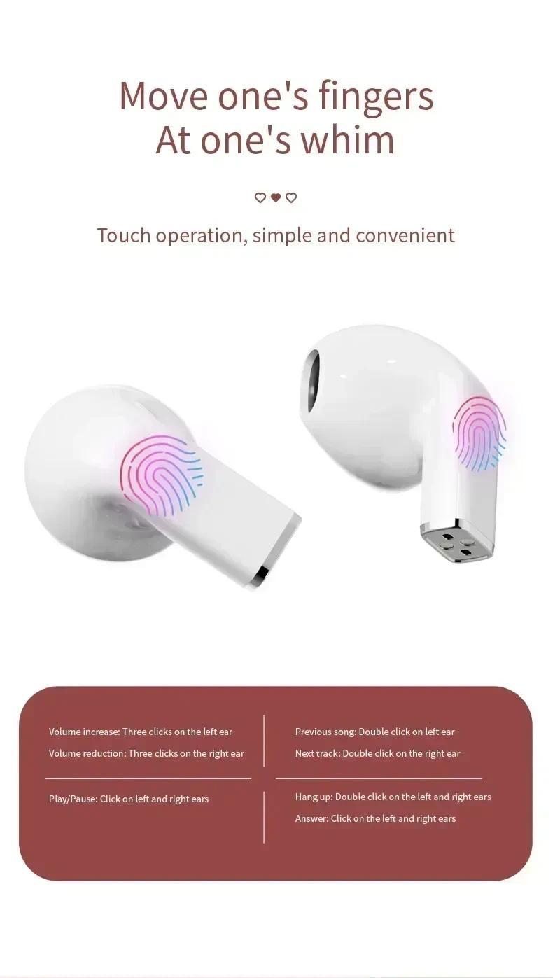 NEW Wireless Earbuds Stereo Earphone Rotatable Love Heart Shaped Charging Case Low Latency Headphones For Phone Tablet Deep Bass audio music video small ear tws in-ear