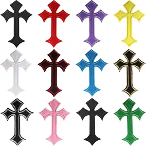Patch Thermocollant Hard Rock Bible Stitch For Clothing Iron On Cross Embroidery Large Bulk Lot Designer Small Sew Diy Fusible