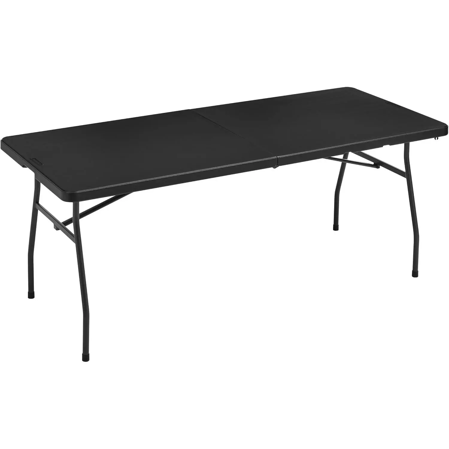 Durable 6 ft Portable Folding Table - 71.8 x 30 x 28.8 in, Handle-Equipped, Automatic Locking/Unlocking, Easy to Fold & Store, Functional Furniture for Campfire/BBQ Party, Indoor-Outdoor Camping Furniture