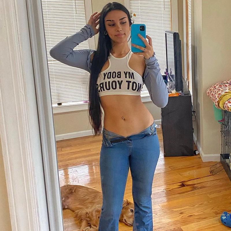 Women's Sexy Letter Print Crop Top - Sleeveless U-Neck Racerback Tank Top, Y2K Streetwear Graphic Crop Tank for Summer summer thermal shorts Backless Halter Crop Top Set Monaco Yacht Club Flag Print Hoodie vintage athletic wear cbu singlets for wrestling