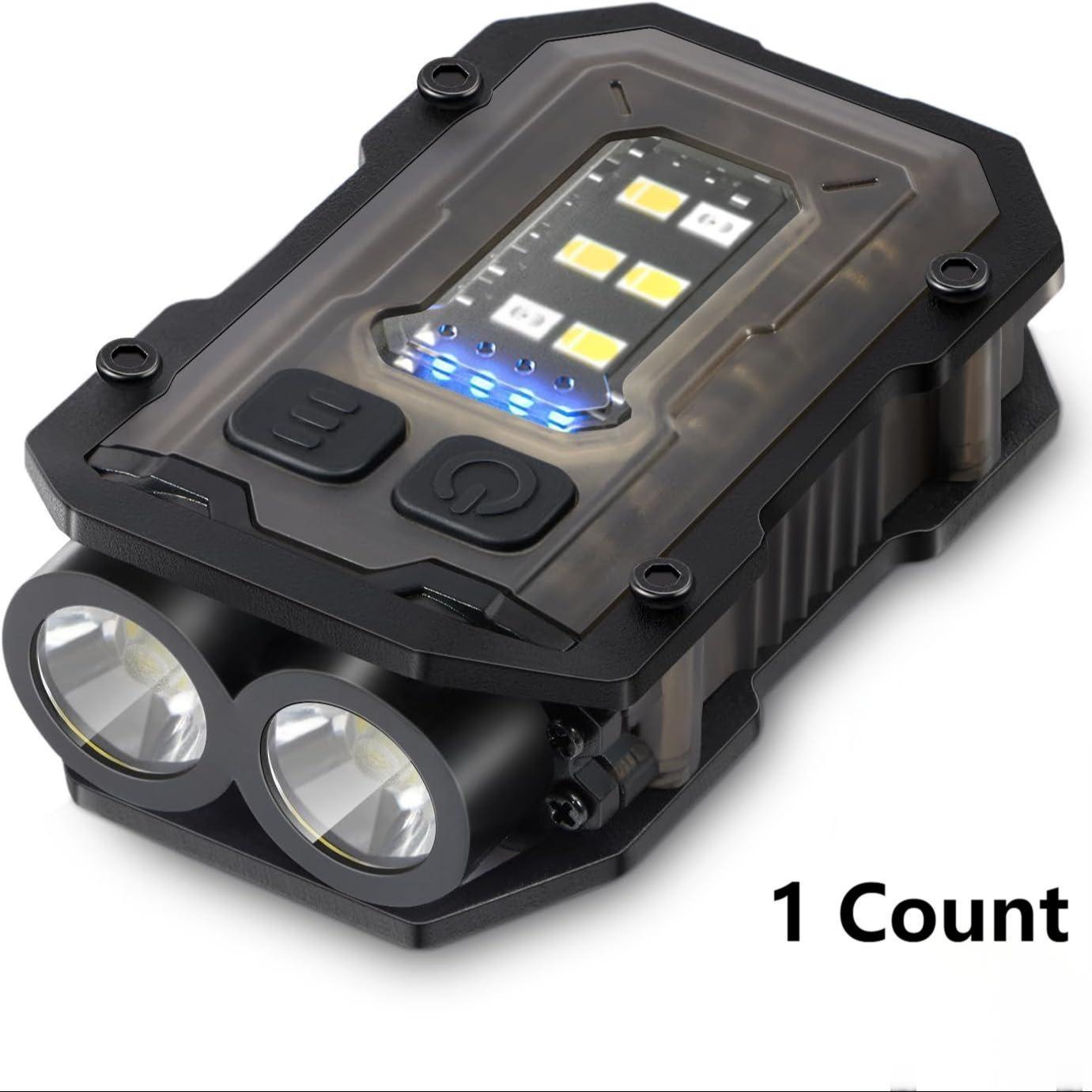 Portable Mini Keychain Flashlight, 1 Count Rechargeable Double Light Source Super Bright Flashlight, Outdoor Camping Lighting Supplies