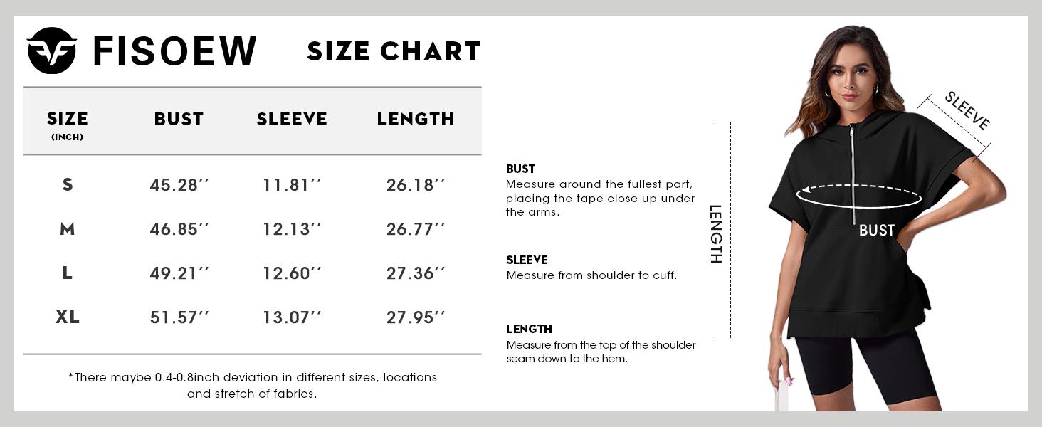 FMEYOA Womens Oversized Half Zip Hoodies Short Sleeve Casual Sweatshirts Pullover Tops with Pockets