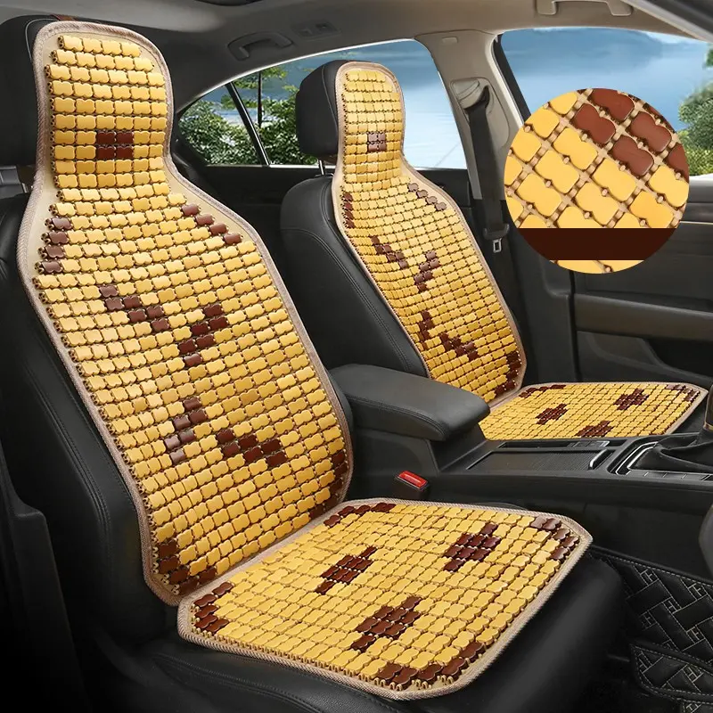 Breathable Ventilated Car Seat Cushion, Bamboo Fiber Summer Car Seat Pad, Suitable for Most Cars Suv Trucks, Comfortable and Cool