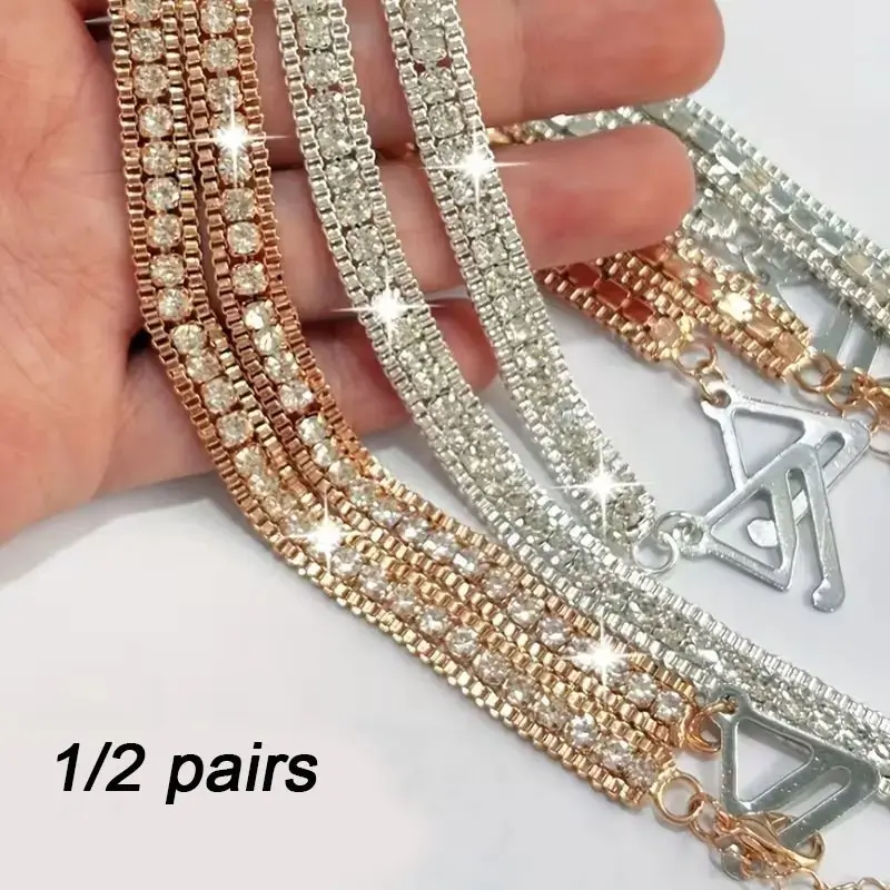 Adjustable Strap Set for Women, /silver Color, Party Wear, Anti-Wrinkle Fabric, Decorative Bra Straps, Versatile Outerwear Accessory, Fit