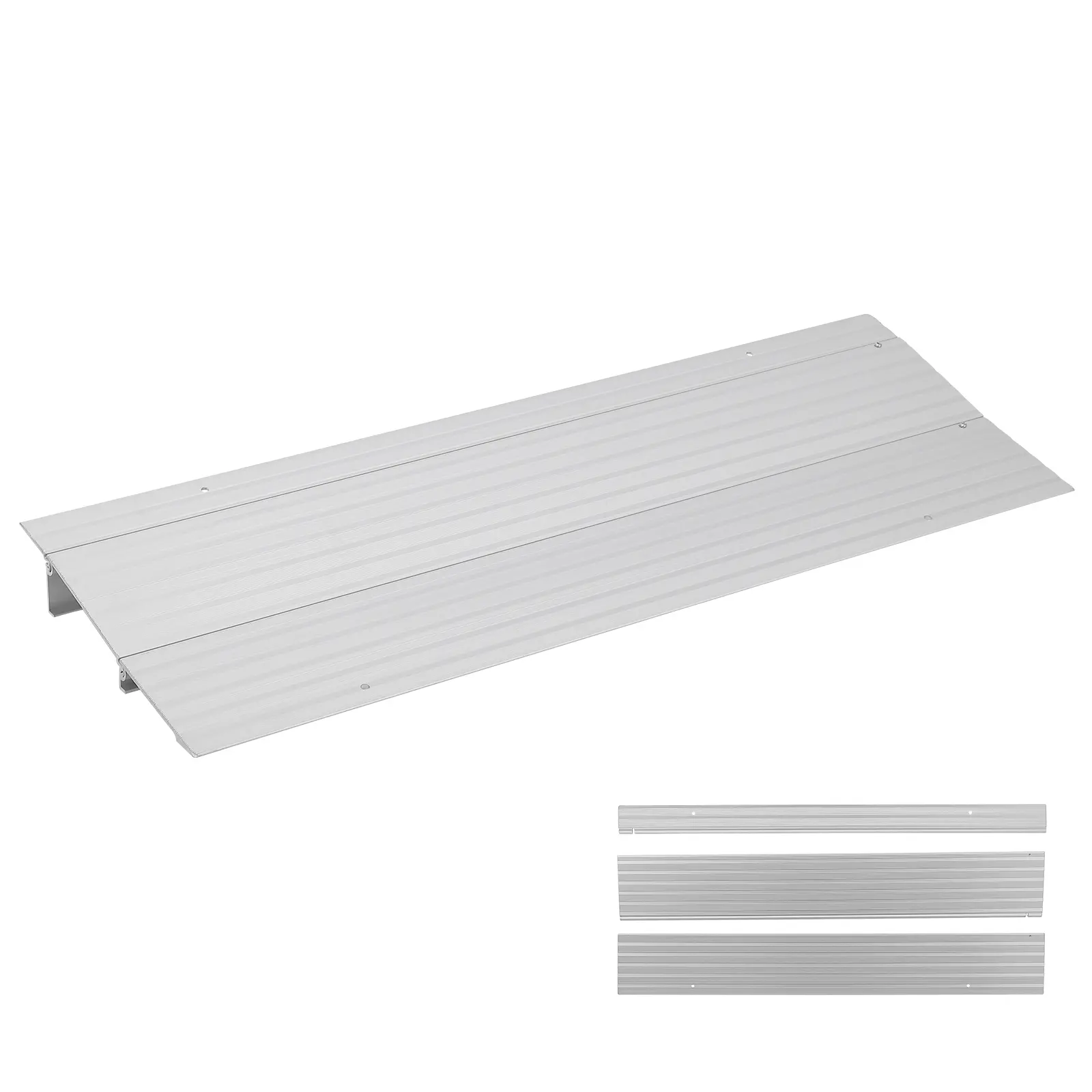 4" Rise Threshold Ramps for Doorways, Portable Door Ramps, 700 Lbs Capacity, Adjustable Aluminum Alloy Entry Ramp for Wheelchairs, Scooters, Walkers, and Power Chairs