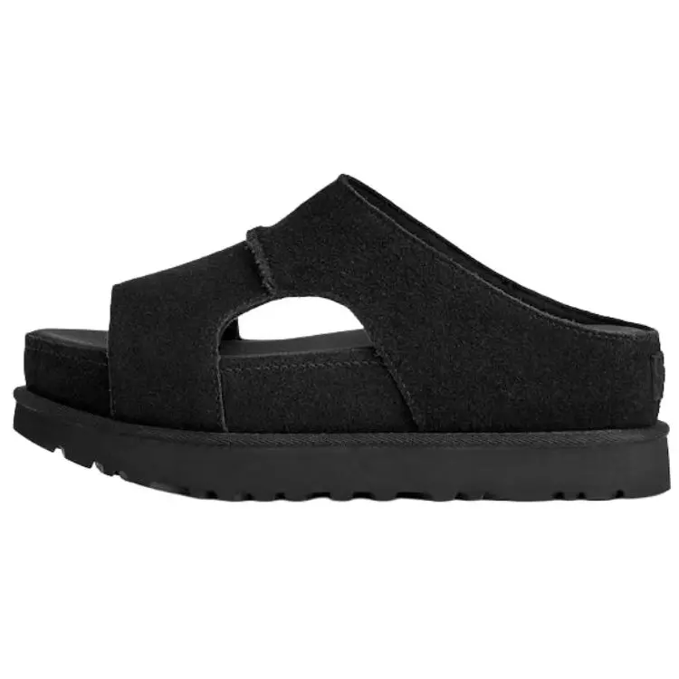 UGG Goldenstar Hi Cutout Slide Simple Comfortable Anti-Rubbing Slide Sandals 1175132-BLK