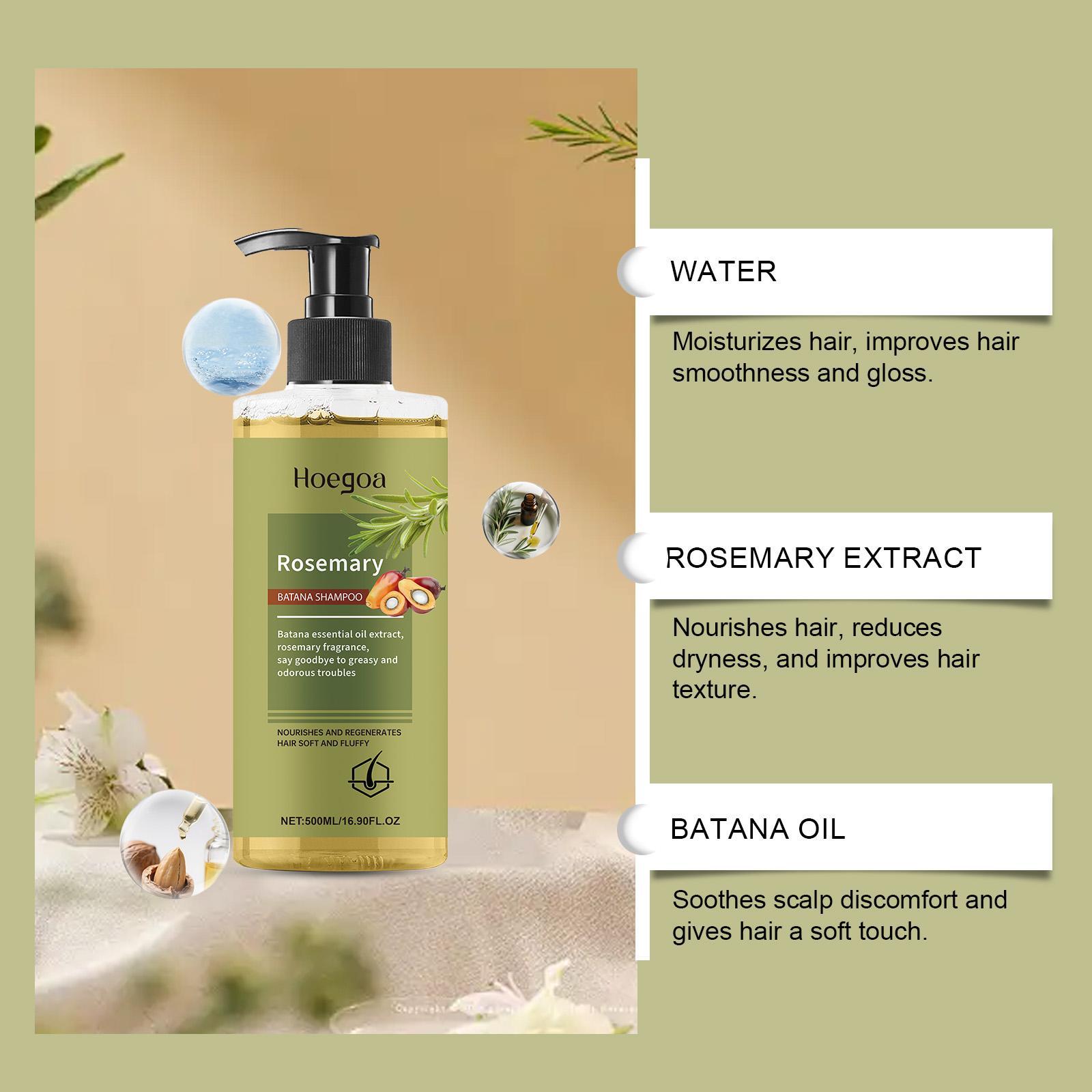 Organic Rosemary Hair Growth Shampoo for Women and Men-Natural Thickening & Strengthening Shampoo with Hydrolyzed Keratin for Thinning Hair & Hair Loss 16.9 fl.oz