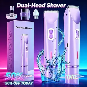 Women's Electric Dual Head Hair Remover, Body Leg Armpit Bikini Trimmer, Portable Design, Efficient Hair Removal Solution
