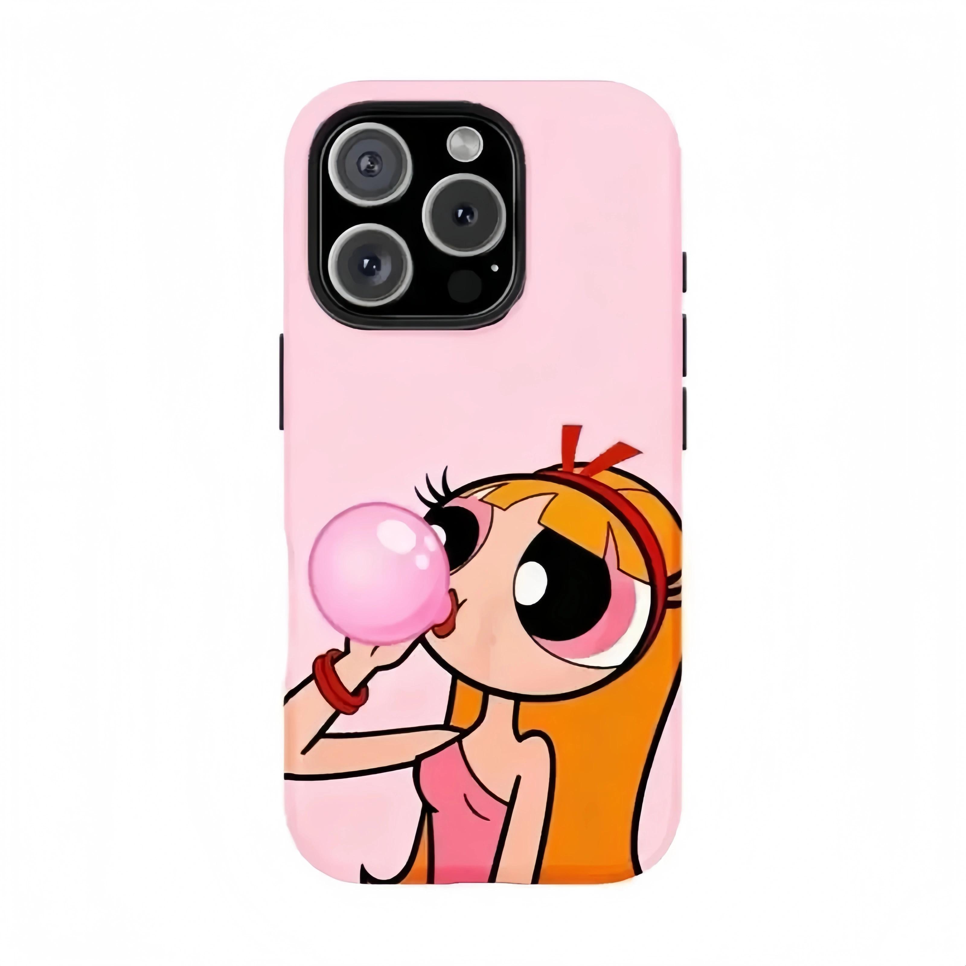 Powerpuff Girls Vibrant Cartoon Tough Phone Case for iPhone 17Air 16Promax 15 14 13 12 11 PLUS & Samsung S23-S26 Lexan Polycarbonate TPU Lining Impact Resistant Gift for Teens Fashion Lovers Anime Cover Super Slim Design Glossy Finish