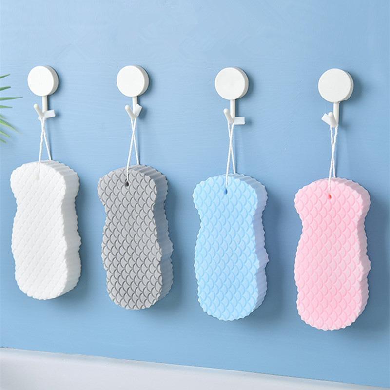 4PCS Super soft exfoliating shower sponge, reusable body exfoliating agent, gentle natural fiber shower sponge suitable for adults and children, providing a soothing exfoliating experience and a spa like enjoyment, Exfoliating Shower Scrubber