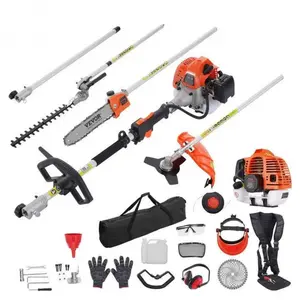 [Father's Day]VEVOR 52CC 6-in-1 Multi-Functional Trimming Tools with Gas Hedge Trimmer,  , Weed Eater, String Trimmer, Brush Cutter, Edger & Pole Saw Chainsaw Pruner Whacker Shoulder VEVOR Super Brand Day
