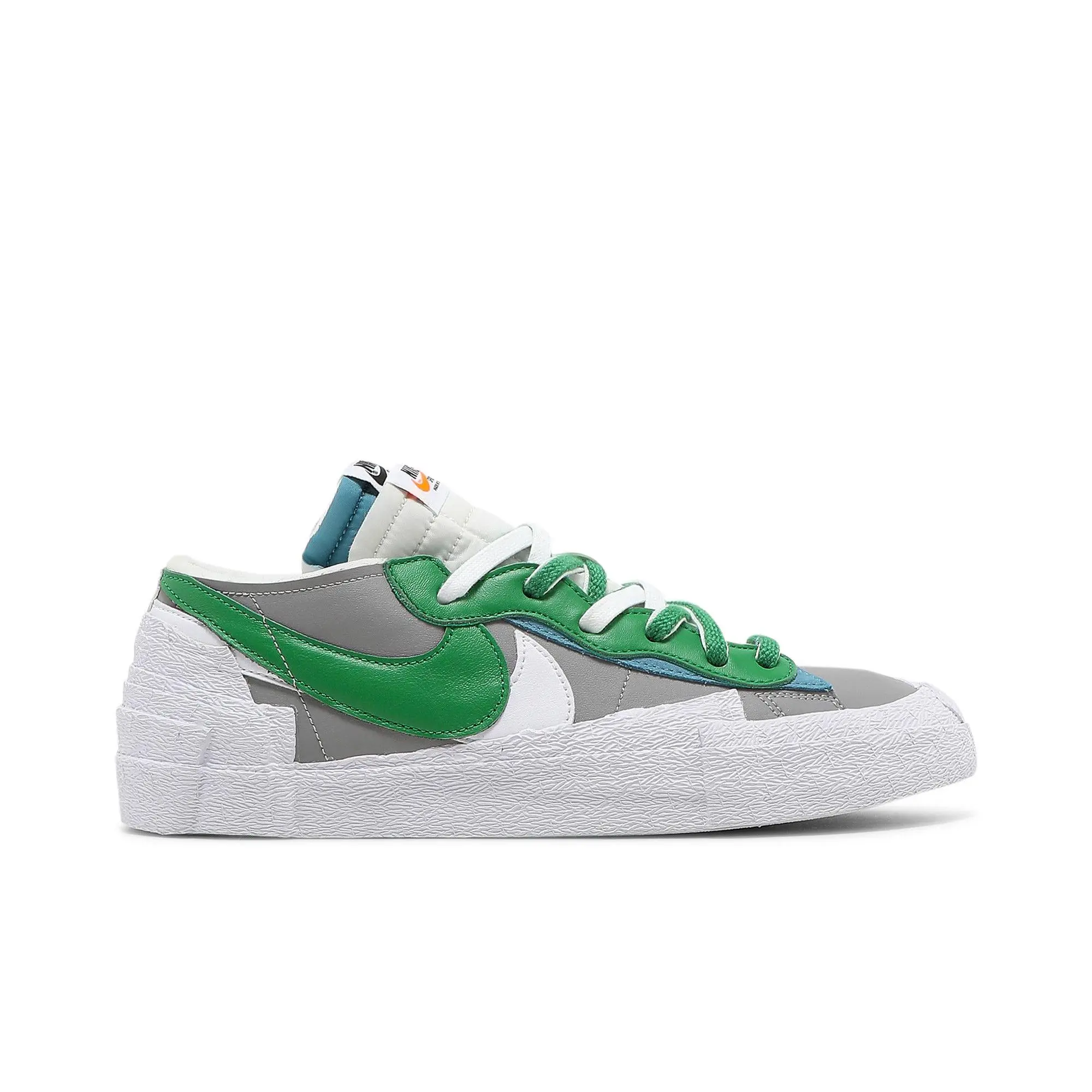 sacai x Nike Blazer Low 'Classic Green' (Unisex) Medium Grey/Classic Green/White sneakers DD1877 001