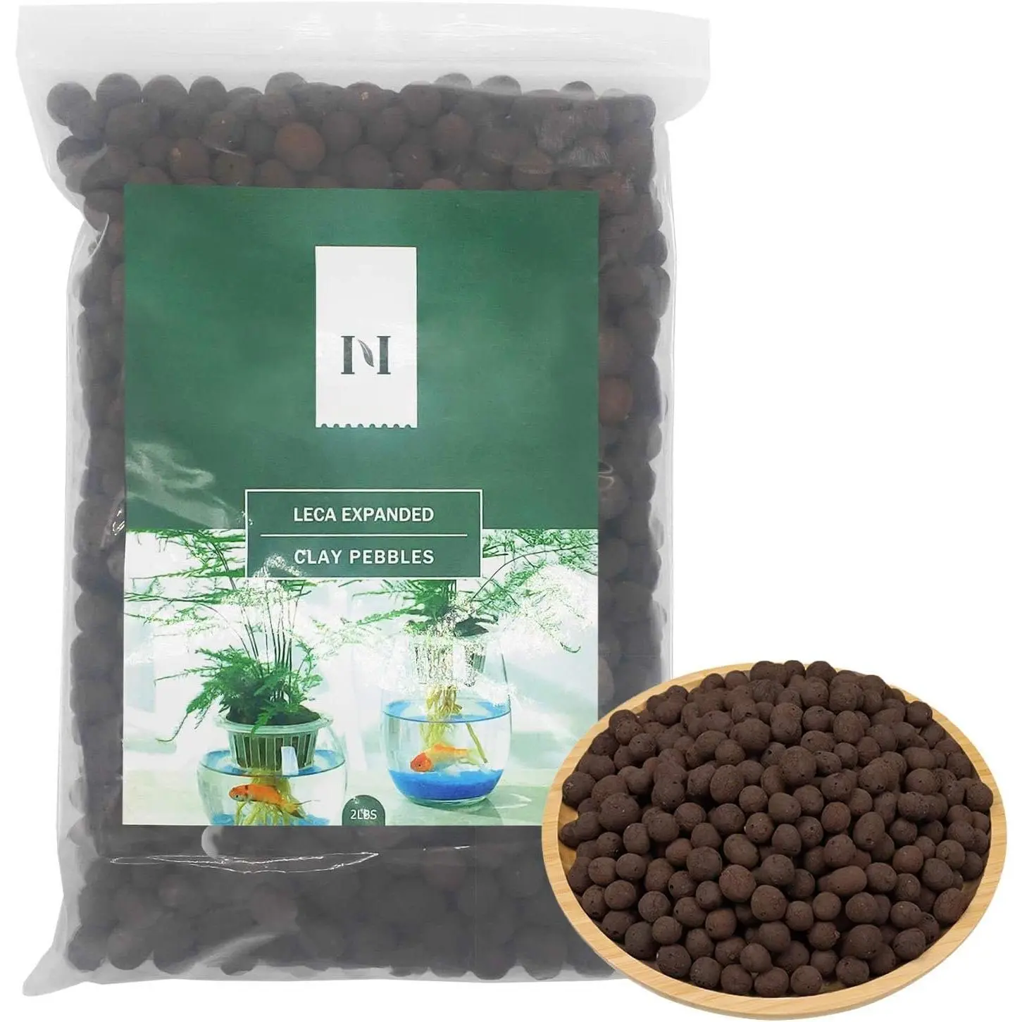 2LBS Leca Expanded Clay  Hydroponics Supplies for Indoor Garden  (2LBS)