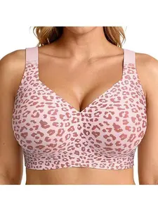 Soft support large bust bra for women, seamless thin style, wireless bra, push-up, comfortable for plus-size women, jelly bra