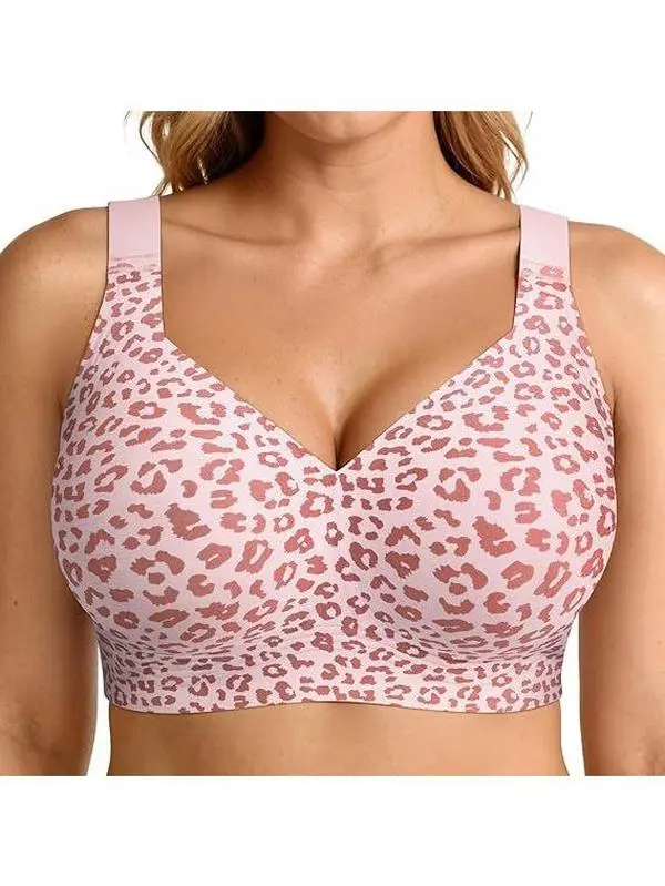 Soft support large bust bra for women, seamless thin style, wireless bra, push-up, comfortable for plus-size women, jelly bra