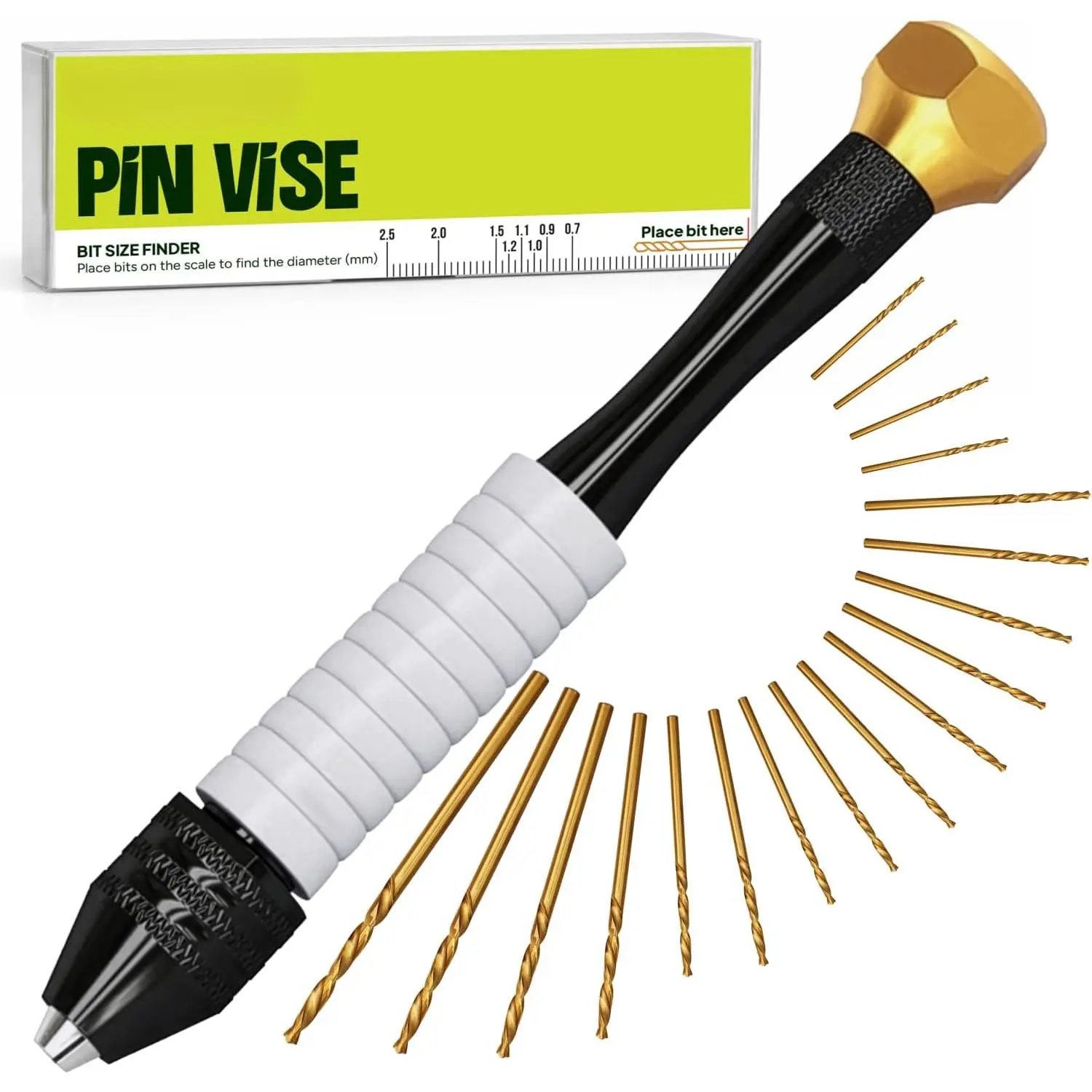 Pin Vise Hand Drill Manual with  Drill Bits,  Drill for