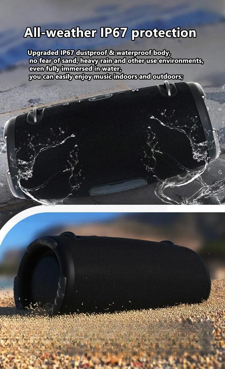 100W high power bluetooth speaker portable RGB colorful light waterproof wireless subwoofer 360 stereo surround TWS FM boombox  clarity and bass speakers