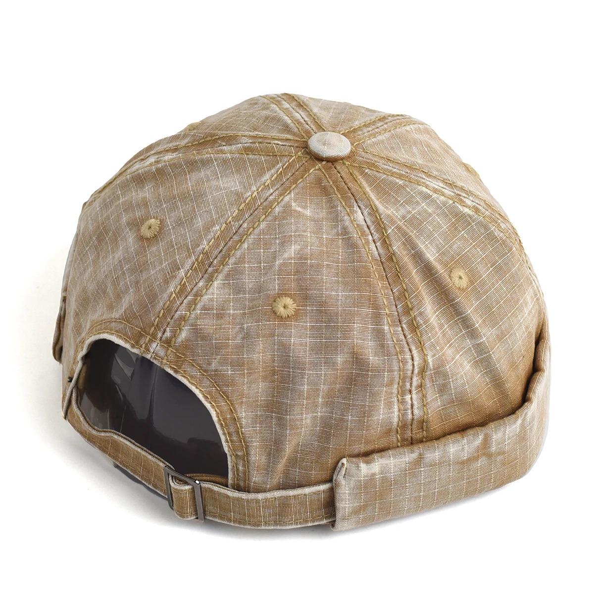 Four Seasons Cotton Solid Docker Cap Brimless Hat Beanie Hats Landlord Sailor Cap Men and Women