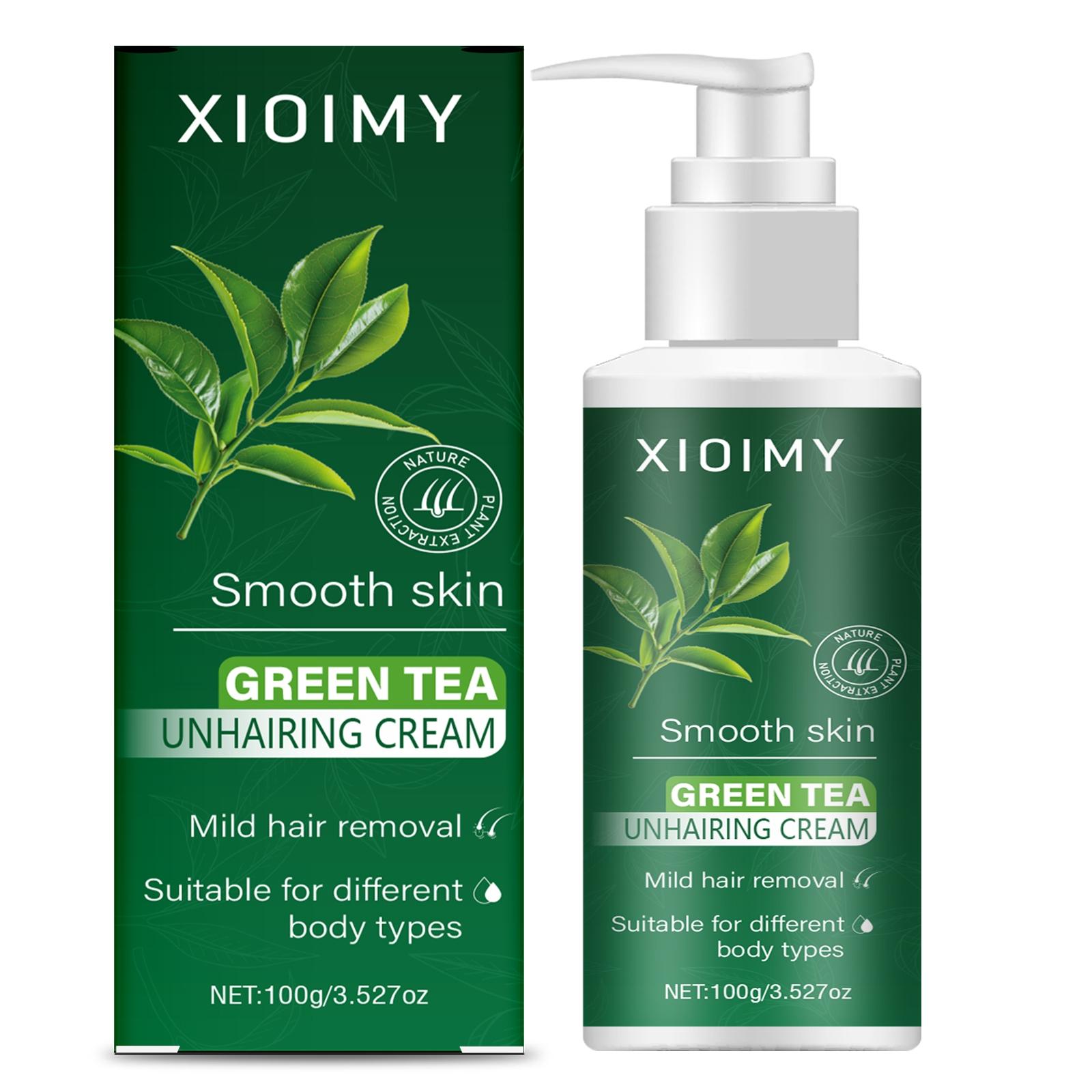 Tea Depilatory Hair Removal Cream 100g, Gentle Non-Irritating Formula, Quick 5-Minute Hair Removal, Suitable for Sensitive Areas, for Men and Women, Body Care, Hair Removal Product